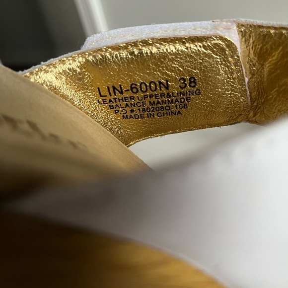 Alegria Embroidered Leather Wedge Sandals Size 8-8.5 - Picture 8 of 10